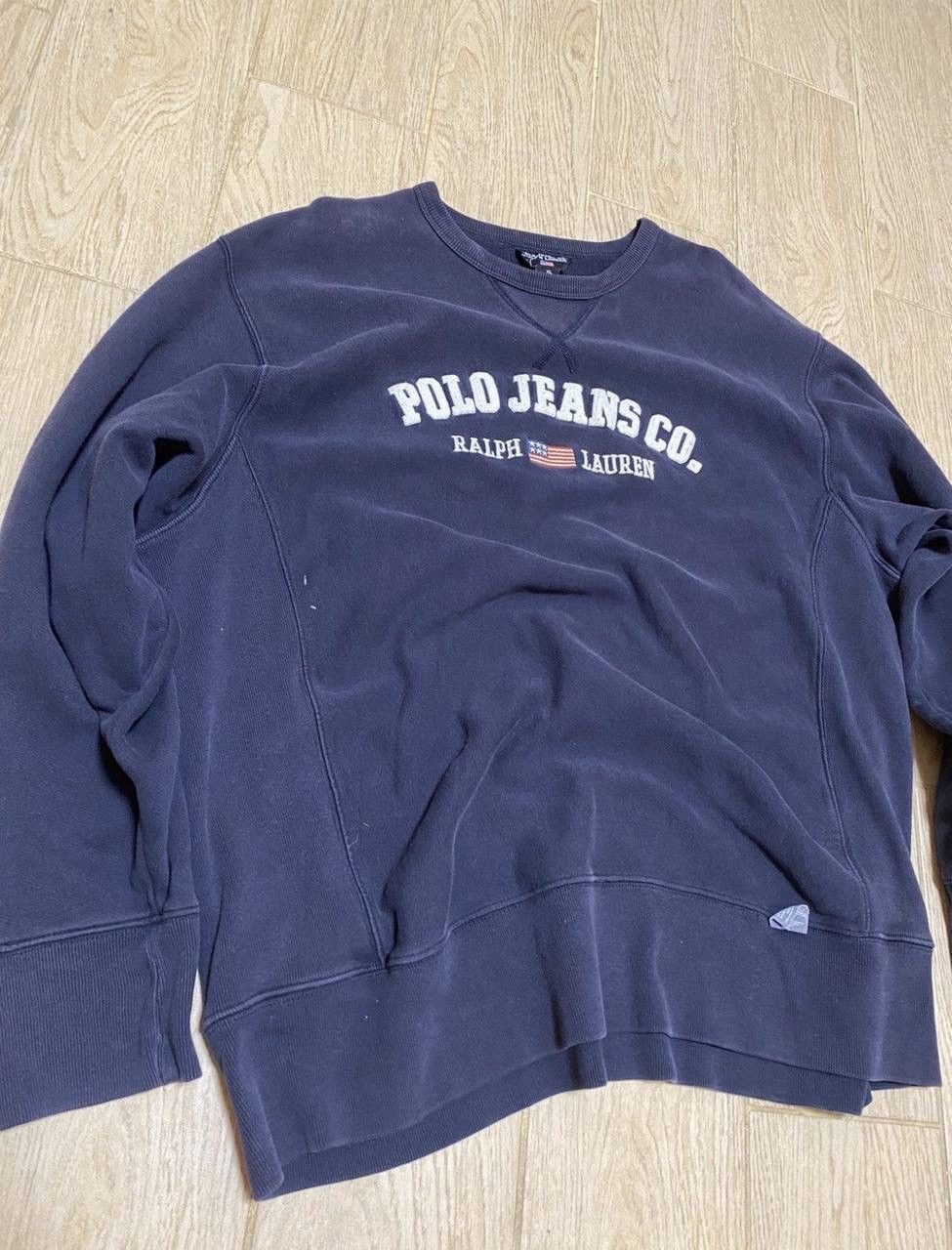 Polo Ralph Lauren × Vintage Vintage Polo Ralph Lauren Distressed Rugby Sweatshirt Size US XL / EU 56 / 4 - 2 Thumbnail