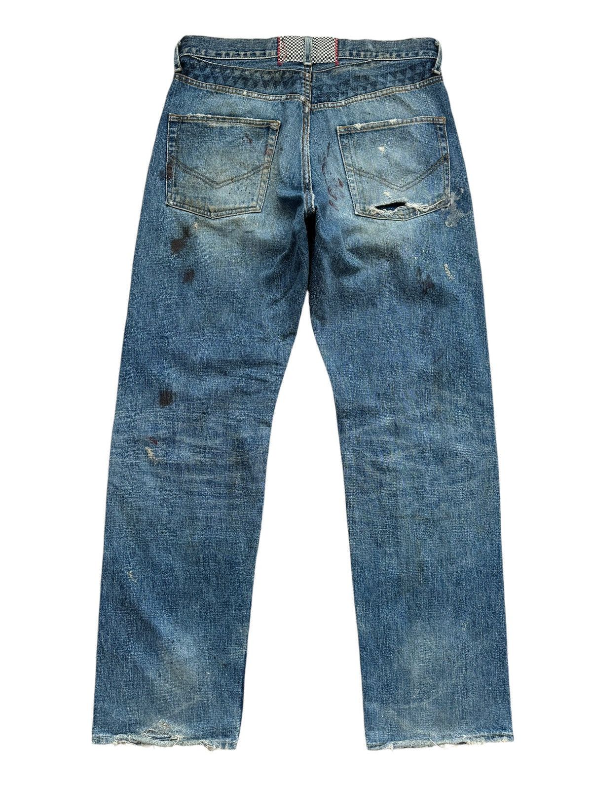 If Six Was Nine × Japanese Brand Japanese Brand Painter Splatter Ripped Selvedge Baggy Jeans Size US 33 - 10 Thumbnail