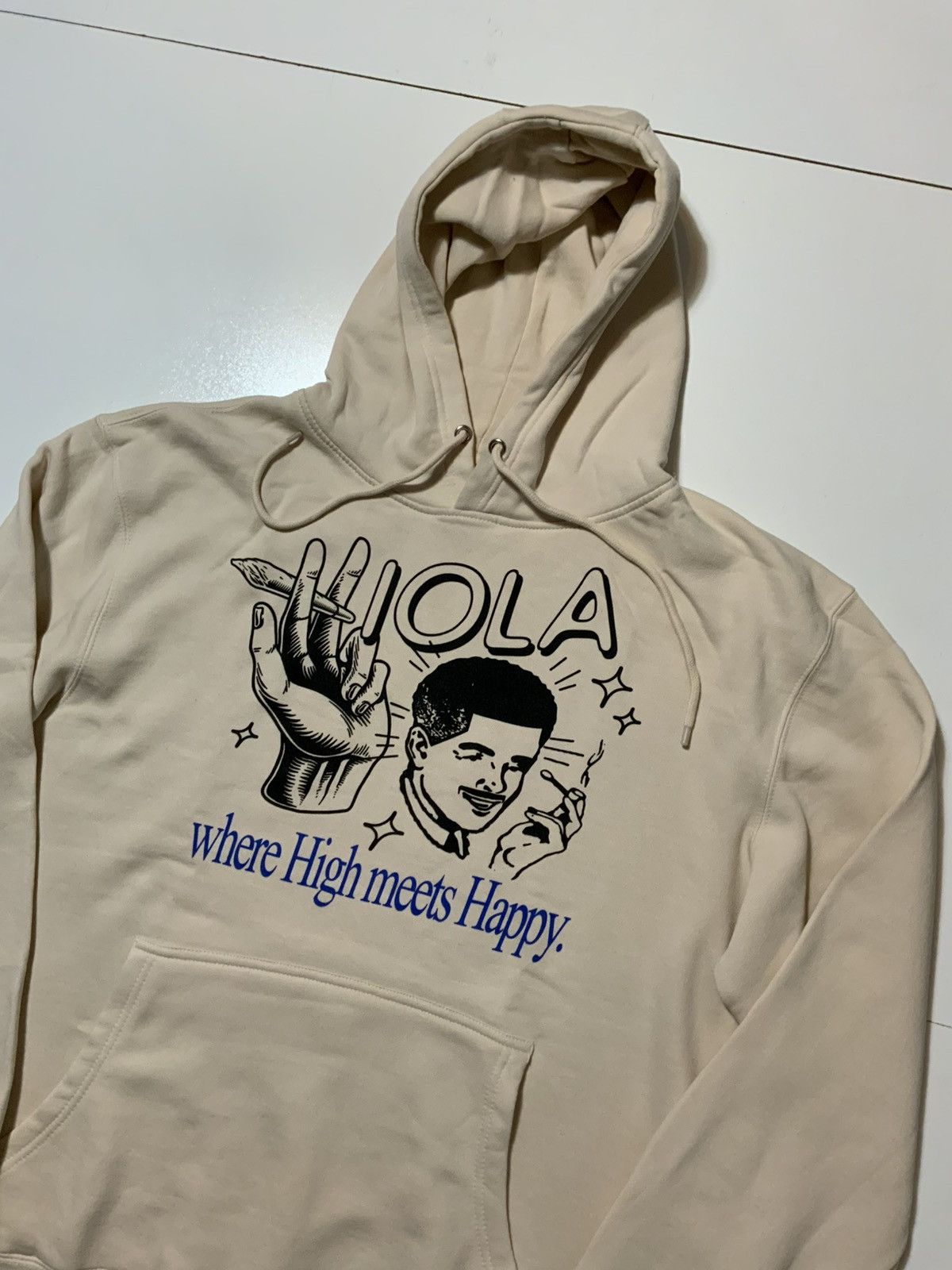 Other Viola Where High Meets Happy Cannabis Smoking Joint Hoodie Size US XL / EU 56 / 4 - 3 Thumbnail