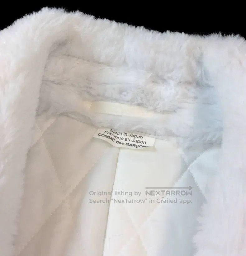Comme des Garcons Comme des Garcons White Fleece Coat Size M / US 6-8 / IT 42-44 - 7 Thumbnail