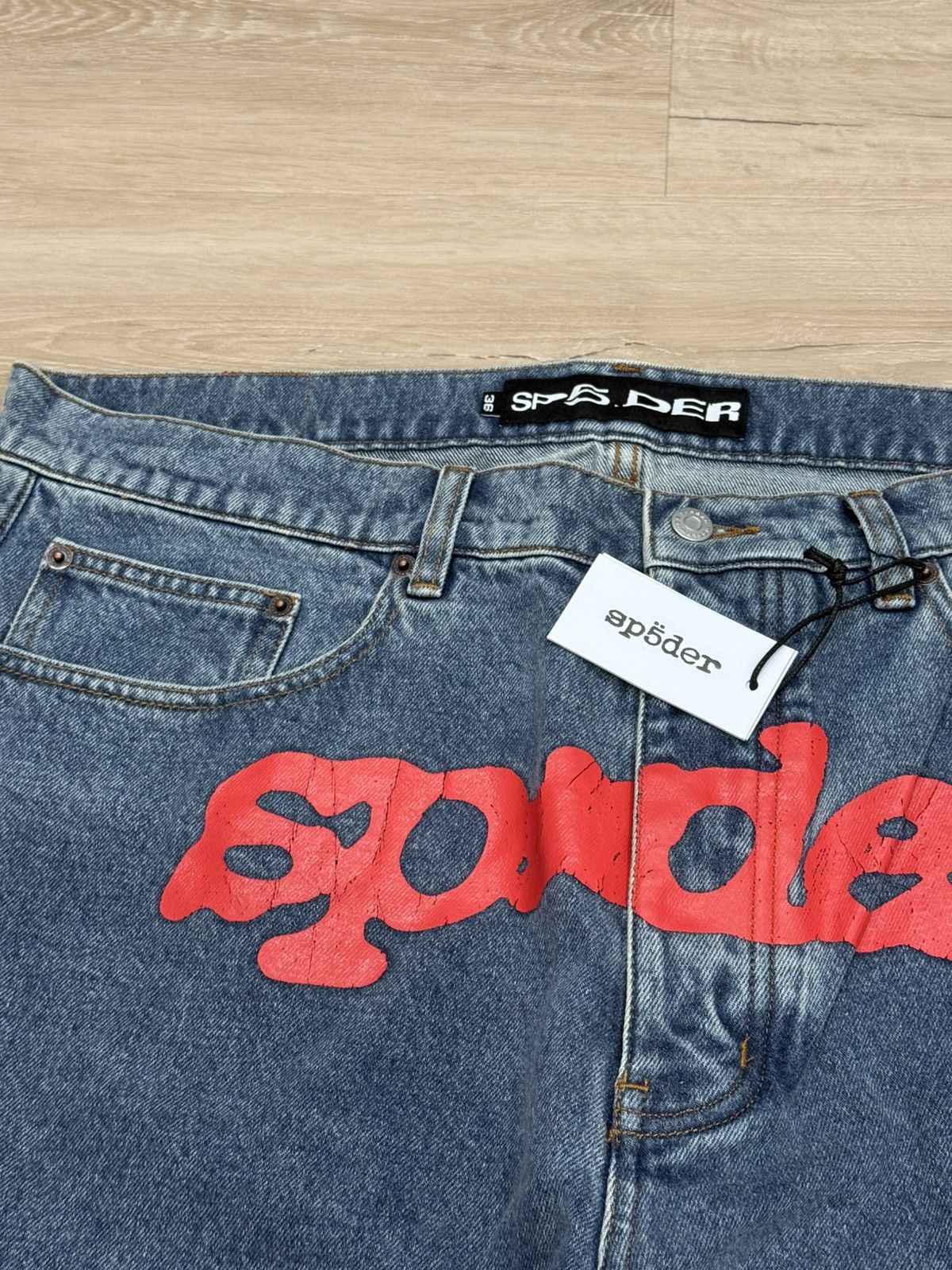 Sp5der Sp5der Worldwide v3 Indigo Denim Jeans Size US 36 / EU 52 - 6 Thumbnail