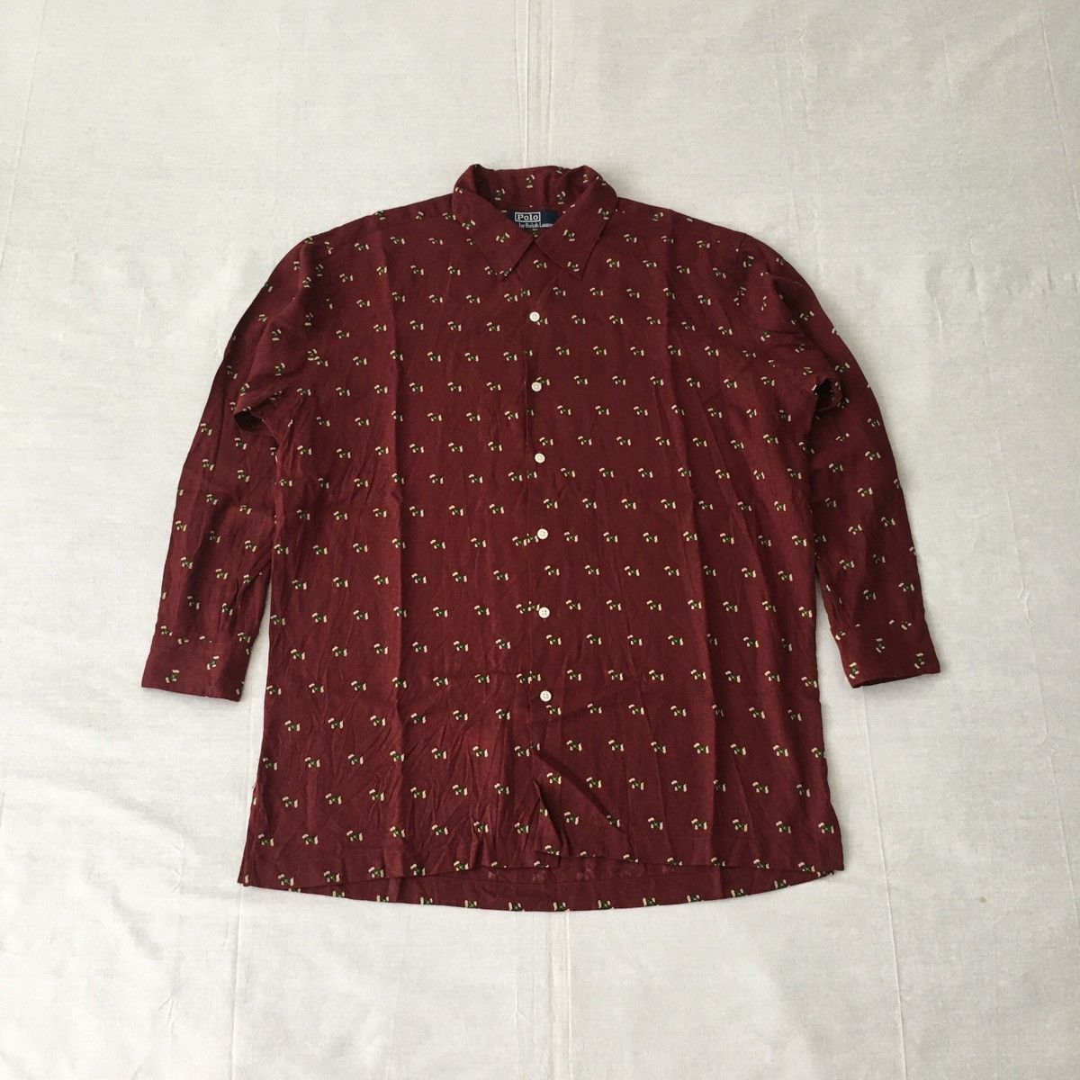 Polo Ralph Lauren Vintage Polo Ralph Lauren Atomic Dog Motif Polynosic Shirts Size US L / EU 52-54 / 3 - 1 Thumbnail