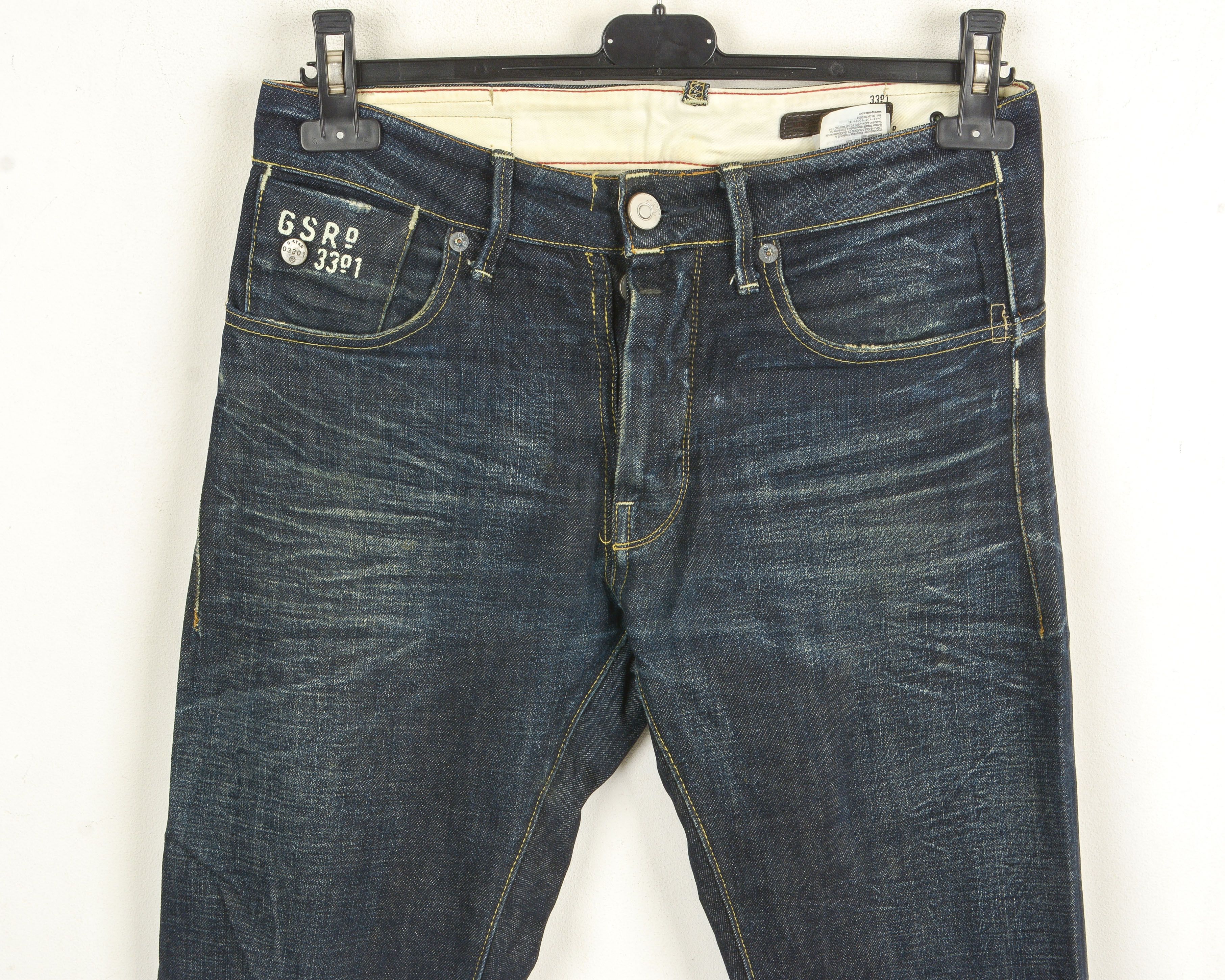 G-Star G STAR RAW Structor Slim Mens W30 L32 Jeans Denim Pants 3301 Size US 30 / EU 46 - 2 Thumbnail