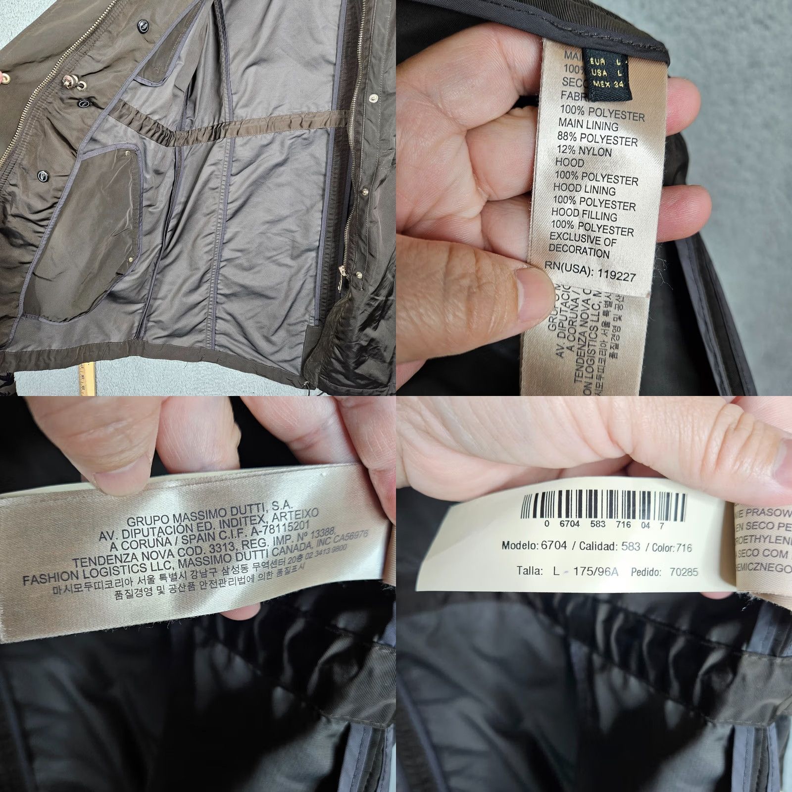 Massimo Dutti Massimo Dutti Jacket Women L Green Solid Polyester Lining All Seasons Casual Workwear 80s? Size L / US 10 / IT 46 - 8 Thumbnail