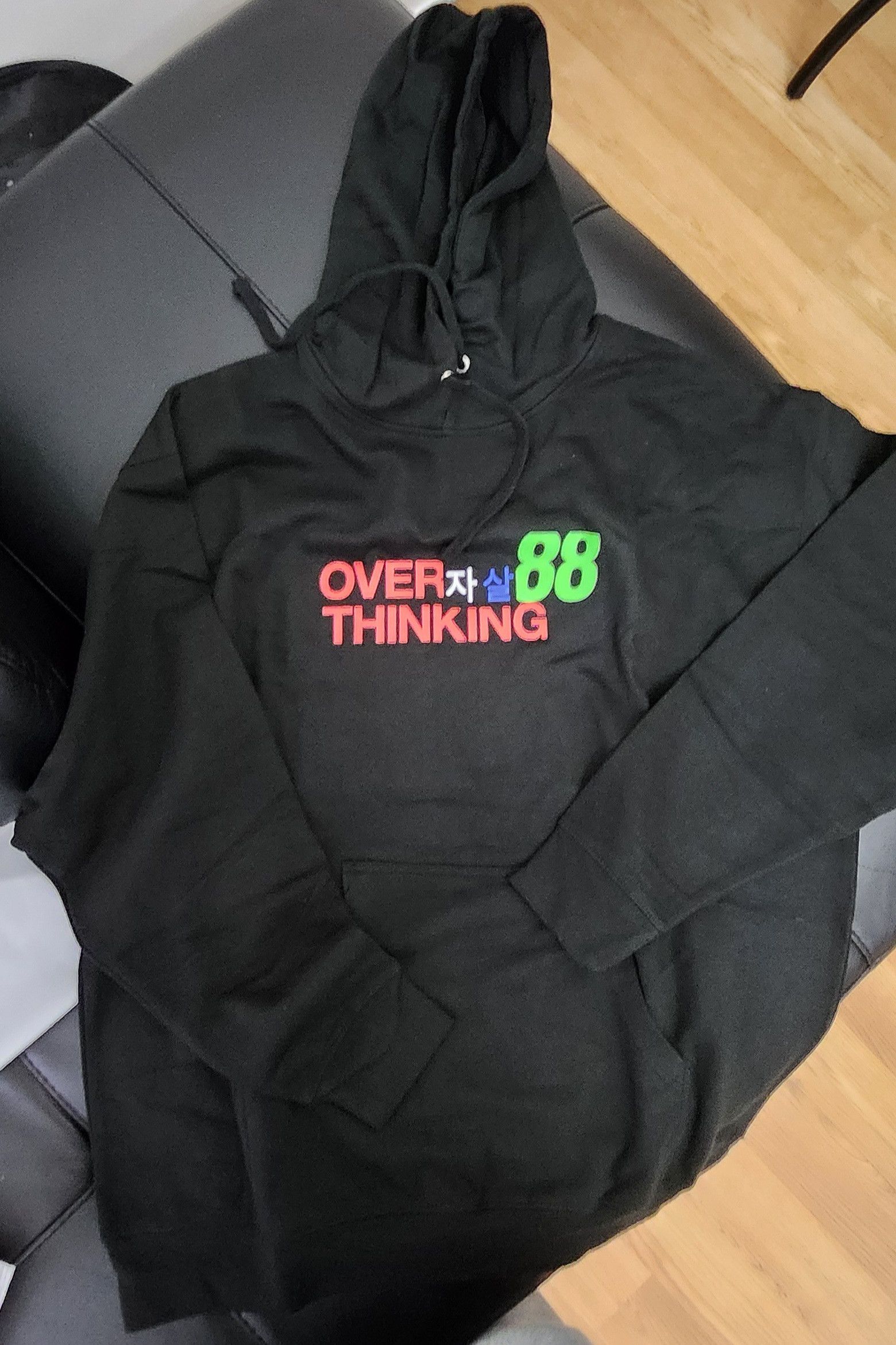 Image of Anti Social Social Club Over Thinking 88 in Black, Men's (Size XL)