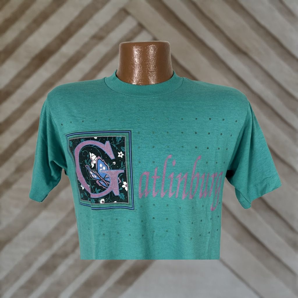 Fruit Of The Loom VINTAGE Gatlinburg T-Shirt M Fruit of the Loom Unisex Adults Cotton Polyester Teal Green 90s 90s Shirt Casual Hipster Grunge Size US M / EU 48-50 / 2 - 1 Thumbnail