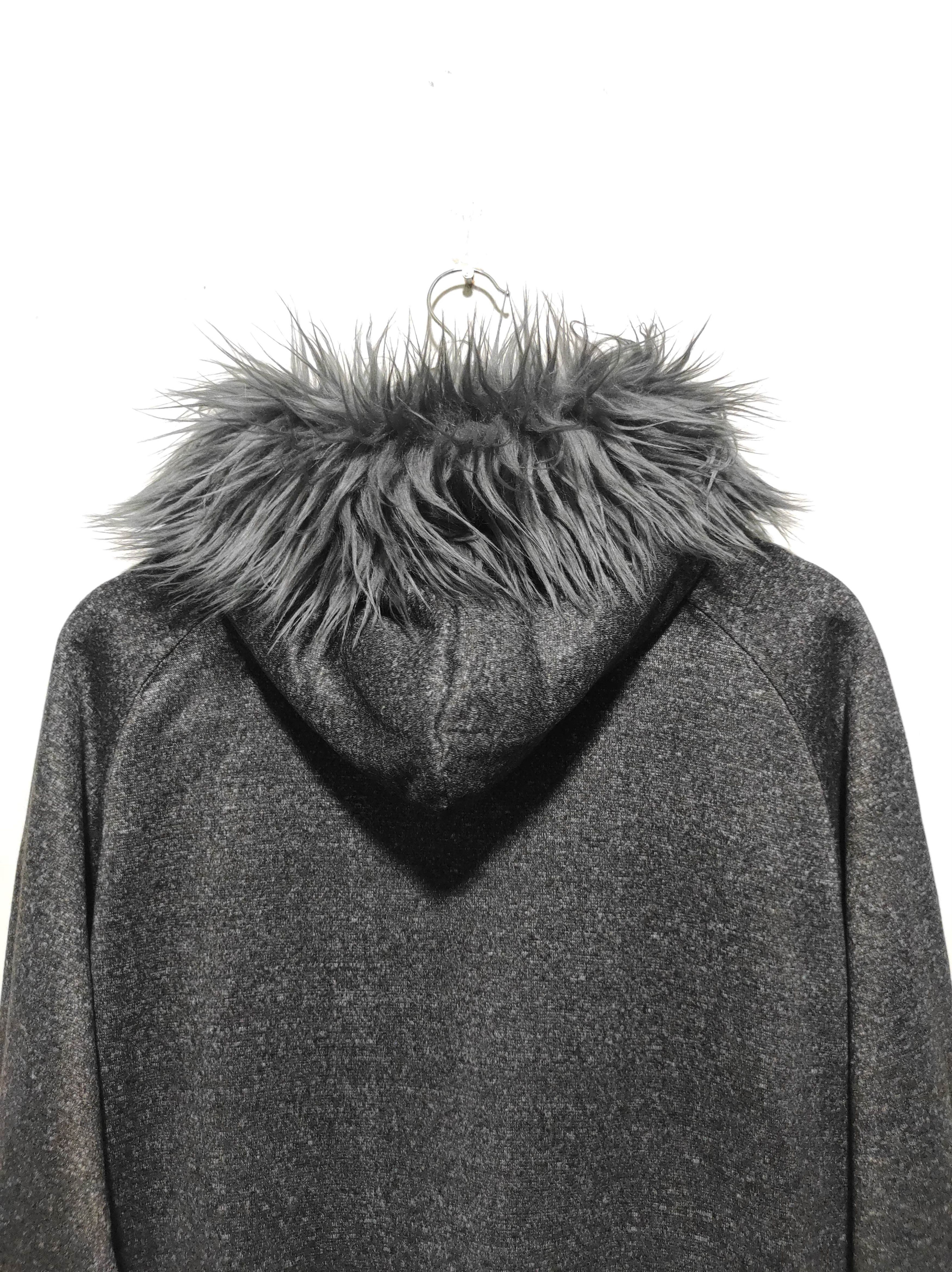 Japanese Brand Gray Asymetrycal zip fur hoodie ifsix LGB style Size US M / EU 48-50 / 2 - 11 Thumbnail