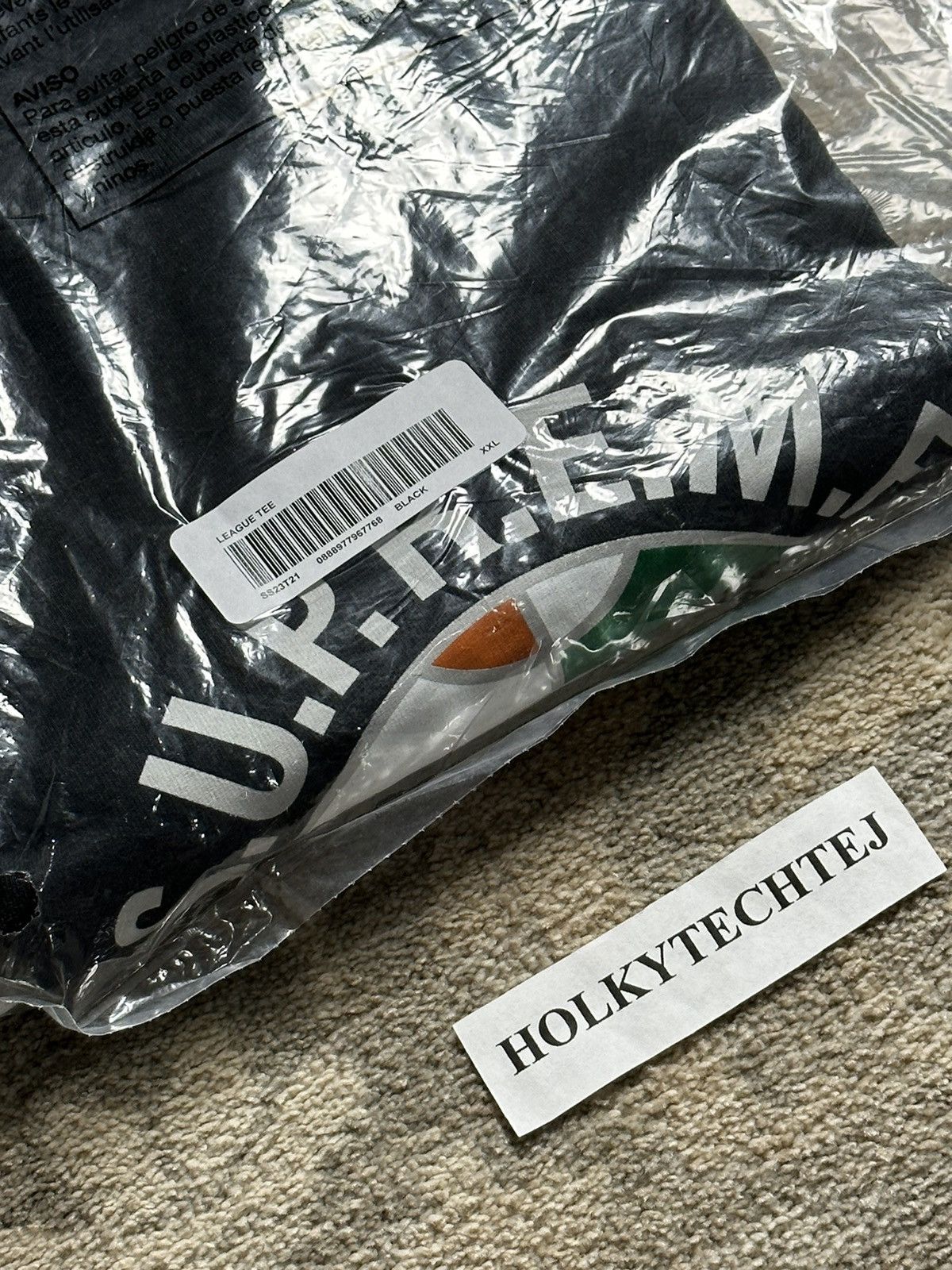 Supreme Supreme League Tee - Black - XXL - SS23 Size US XXL / EU 58 / 5 - 3 Thumbnail