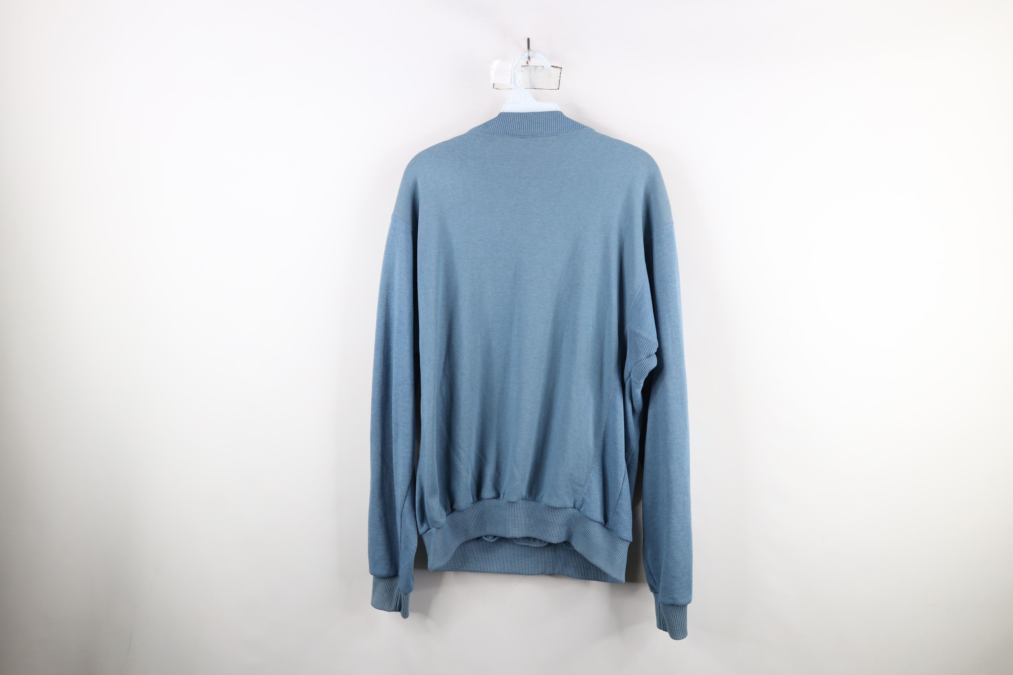 Vintage Vintage 90s Streetwear Blank French Terry Henley Sweatshirt Size US L / EU 52-54 / 3 - 10 Thumbnail