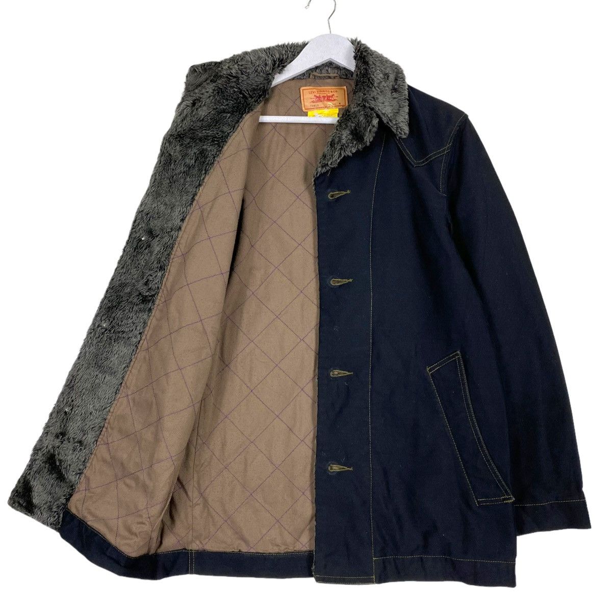 Levi's 💥LEVIS DECK BUTTON CHORE SHERPA COLLAR JACKET Size US L / EU 52-54 / 3 - 4 Thumbnail