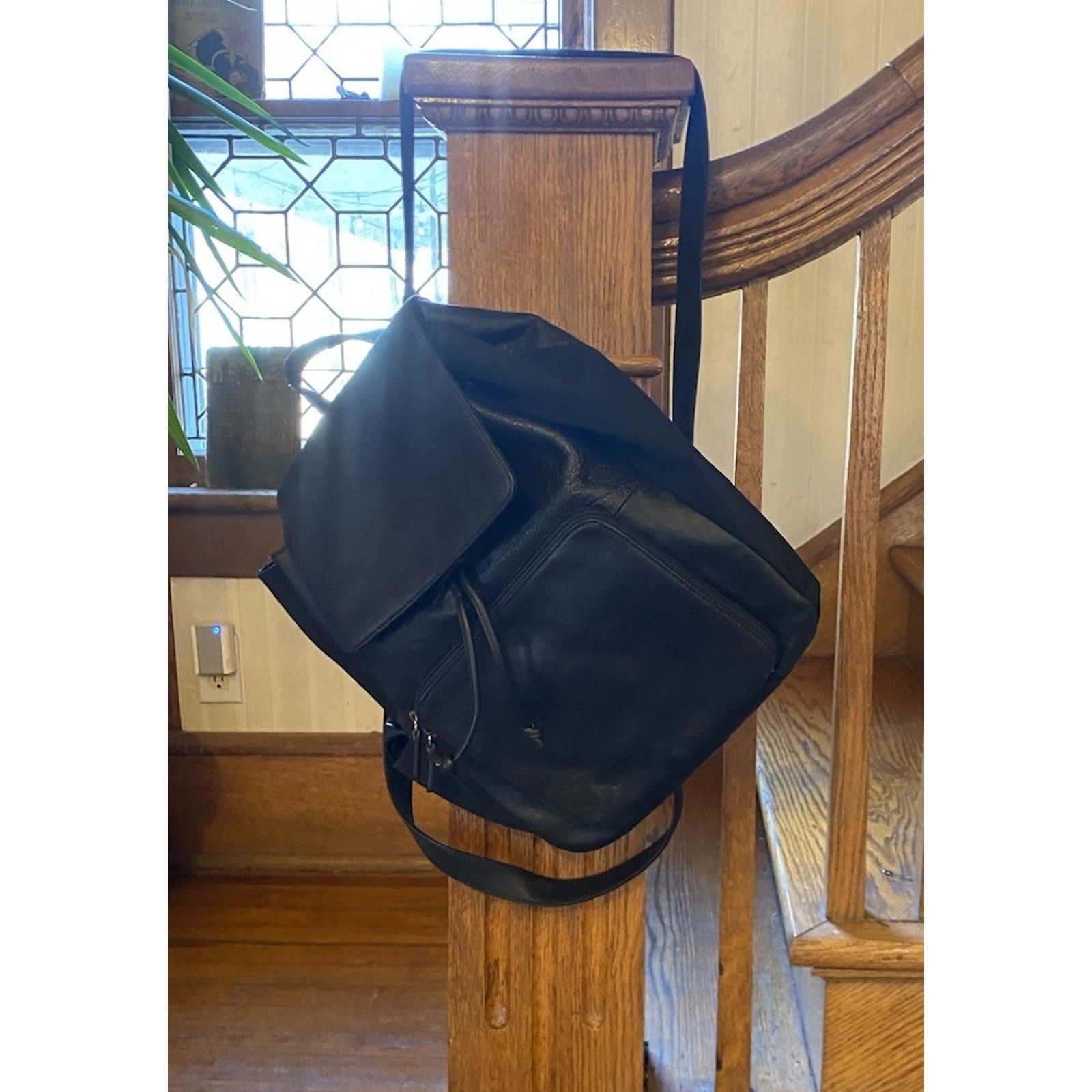 Giani Bernini Giani Bernini Black Faux Leather Backpack Purse Women’s Bag Size ONE SIZE - 1 Thumbnail