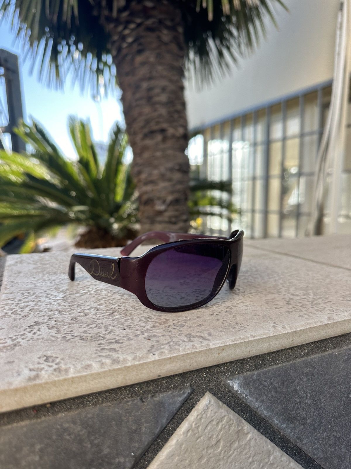 Diesel Purple Sunglasses Opticontacts.com -- Diesel DL5073 main image 3