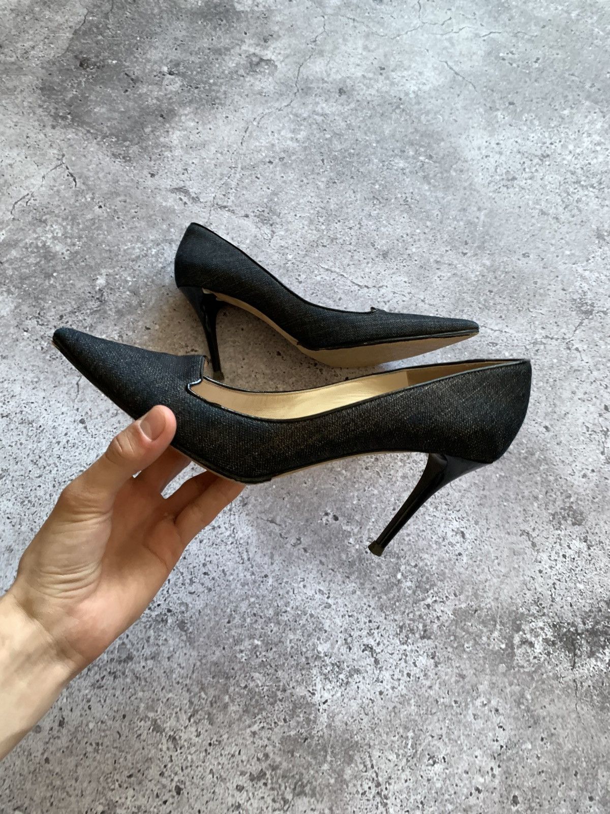 Jimmy Choo 🔥JIMMY CHOO DENIM HEELS Size US 10 / IT 40 - 5 Thumbnail