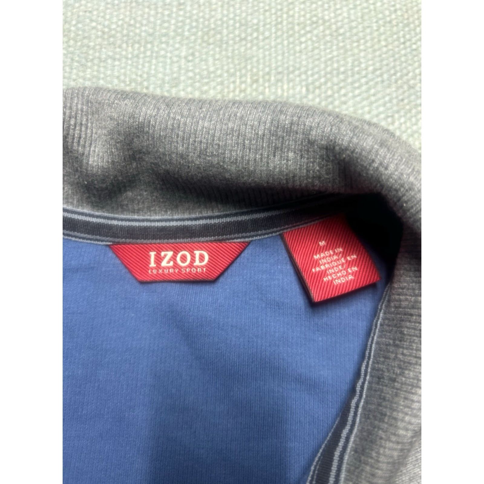 Izod VINTAGE IZOD 1/4 ZIP PULLOVER SHIRT LONG SLEEVE BLUE MEN’S MEDIUM Size US M / EU 48-50 / 2 - 5 Thumbnail