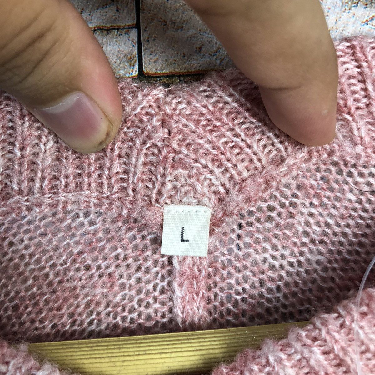 Homespun Knitwear × Japanese Brand Top Valu Pink Knitwear #A657 Size L / US 10 / IT 46 - 10 Thumbnail
