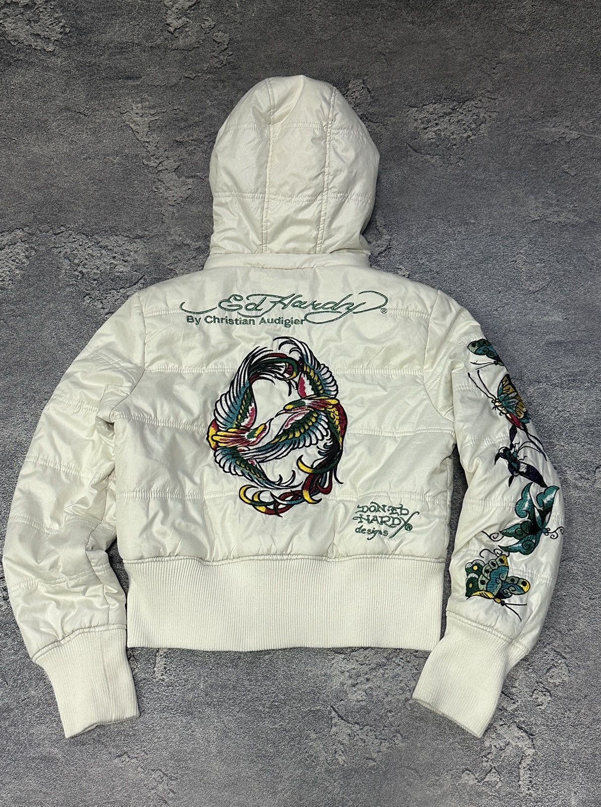Ed Hardy Vintage Ed Hardy Christian Audigier Faux Fur Cropped Jacket Size L / US 10 / IT 46 - 2 Thumbnail