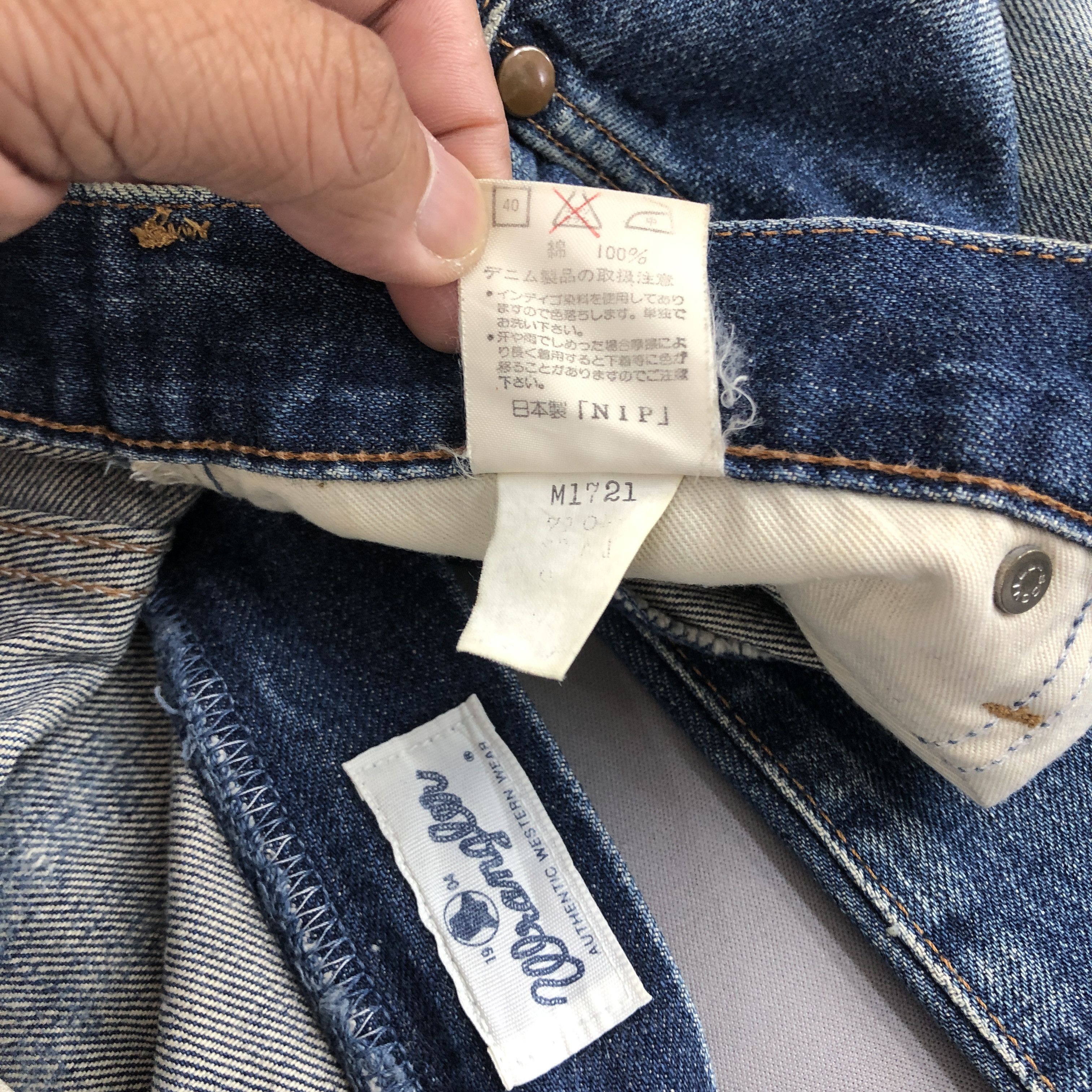 Wrangler Vintage Wrangler Selvedge Jeans Faded Ripped Denim GF30245 Size US 30 / EU 46 - 9 Thumbnail