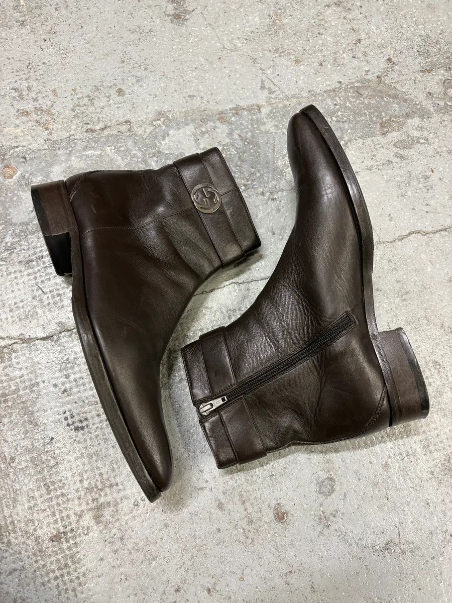 Gucci Gucci Brown Ankle Leather Boots Size US 7.5 / EU 40-41 - 6 Thumbnail