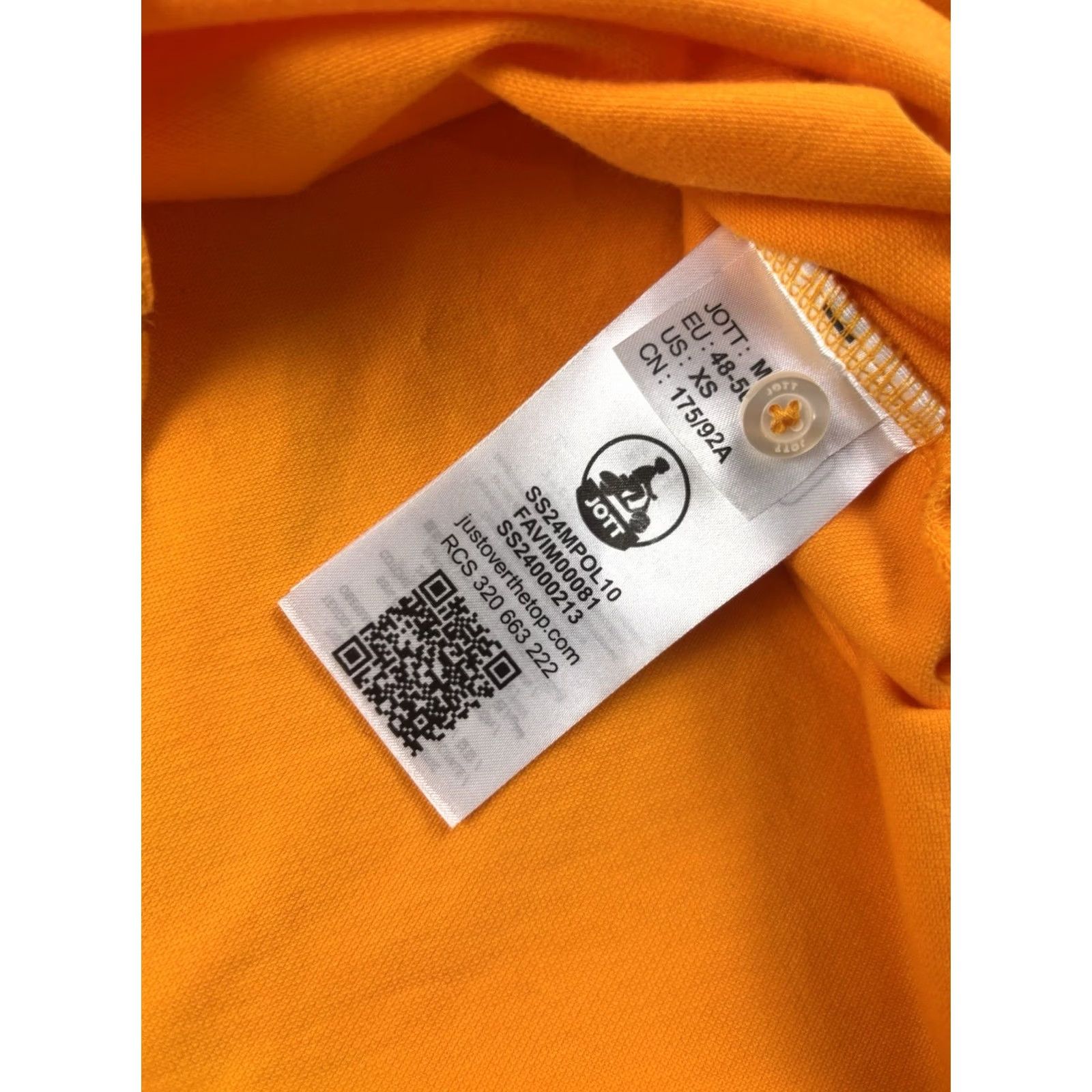 Vintage JOTT Polo Shirt Men M Orange Collared Short Sleeve Cotton Regular Breathable Easy Care Portugal Size US M / EU 48-50 / 2 - 7 Thumbnail