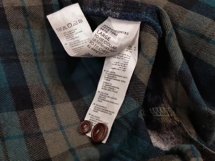 Flannel Vintage Flannel Shirt Plaid Checkered Travis Scott Style Size US L / EU 52-54 / 3 - 8 Thumbnail