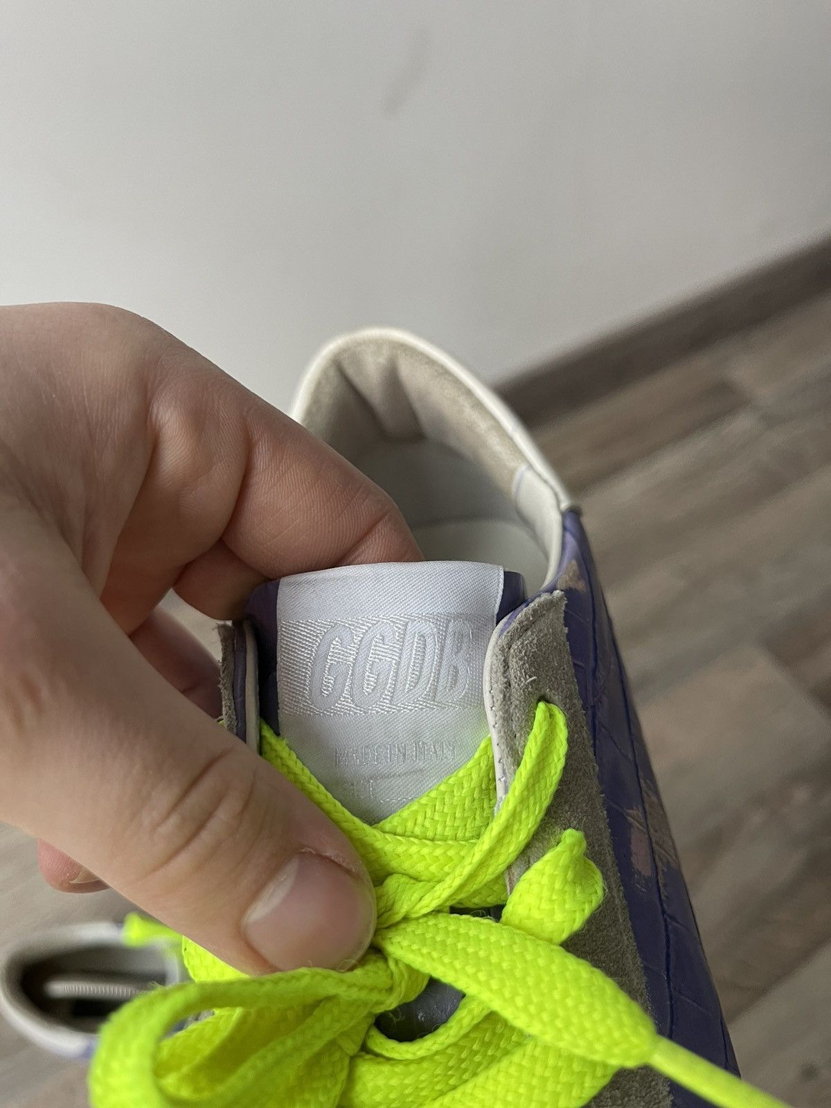 Golden Goose Golden Goose Super-Star Purple Croc Effect Sneakers Neon 39 Size US 9 / IT 39 - 9 Thumbnail