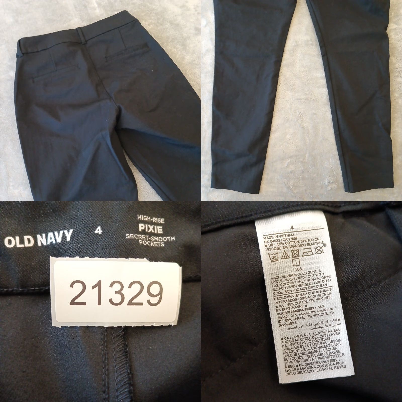 Old Navy Old Navy Pixie Ankle Pants Womens Size 4 Black Stretch Cotton Blend Pockets Modern Straight Leg Cap Stretchy Pockets Womens 4 Black Pixie Ankle Pants Size 27" / US 4 / IT 40 - 8 Thumbnail
