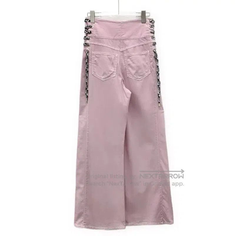 Chanel Chanel Pink Cotton Women's Denim Pants . Size 23" - 1 Thumbnail