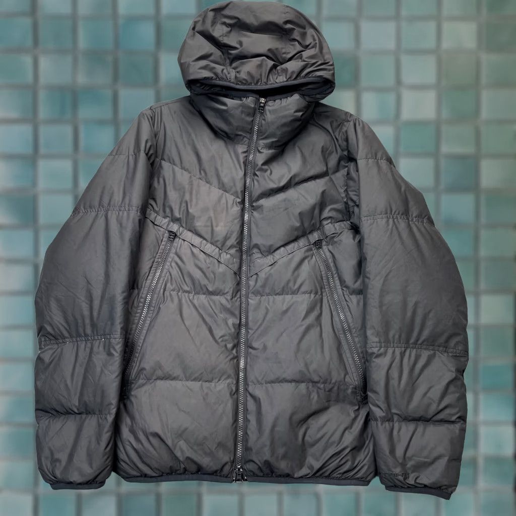 Nike Nike Jacket Mens XS Black Storm Fit Down Puffer Coat Hooded Short Zip Casual Running Winter Charcoal? Size US XS / EU 42 / 0 - 1 Thumbnail