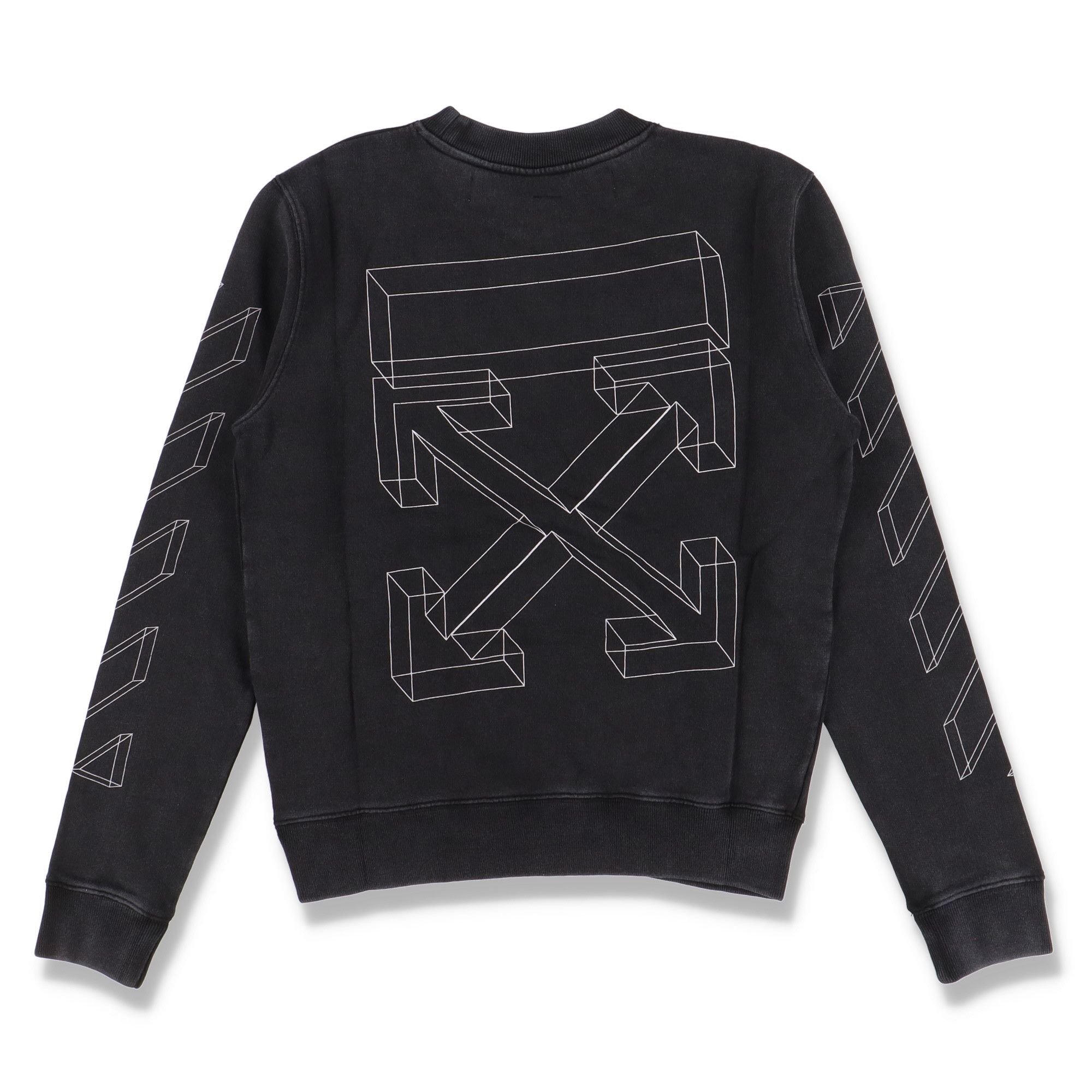Off-White Blue Logo Diag Split Arrows Oversized Sweatshirt