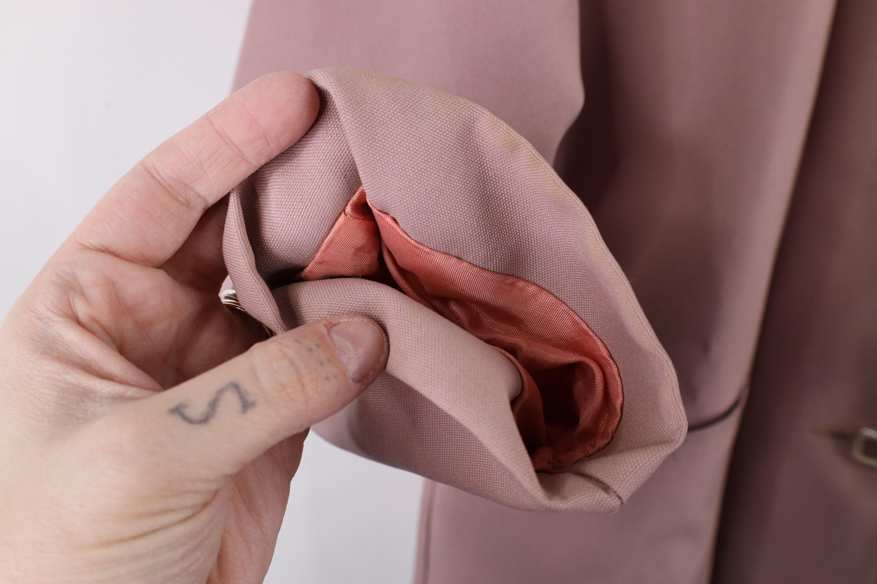 Vintage Vintage 70s Union Made Button Trench Coat Jacket Pink USA Size XL / US 12-14 / IT 48-50 - 9 Thumbnail