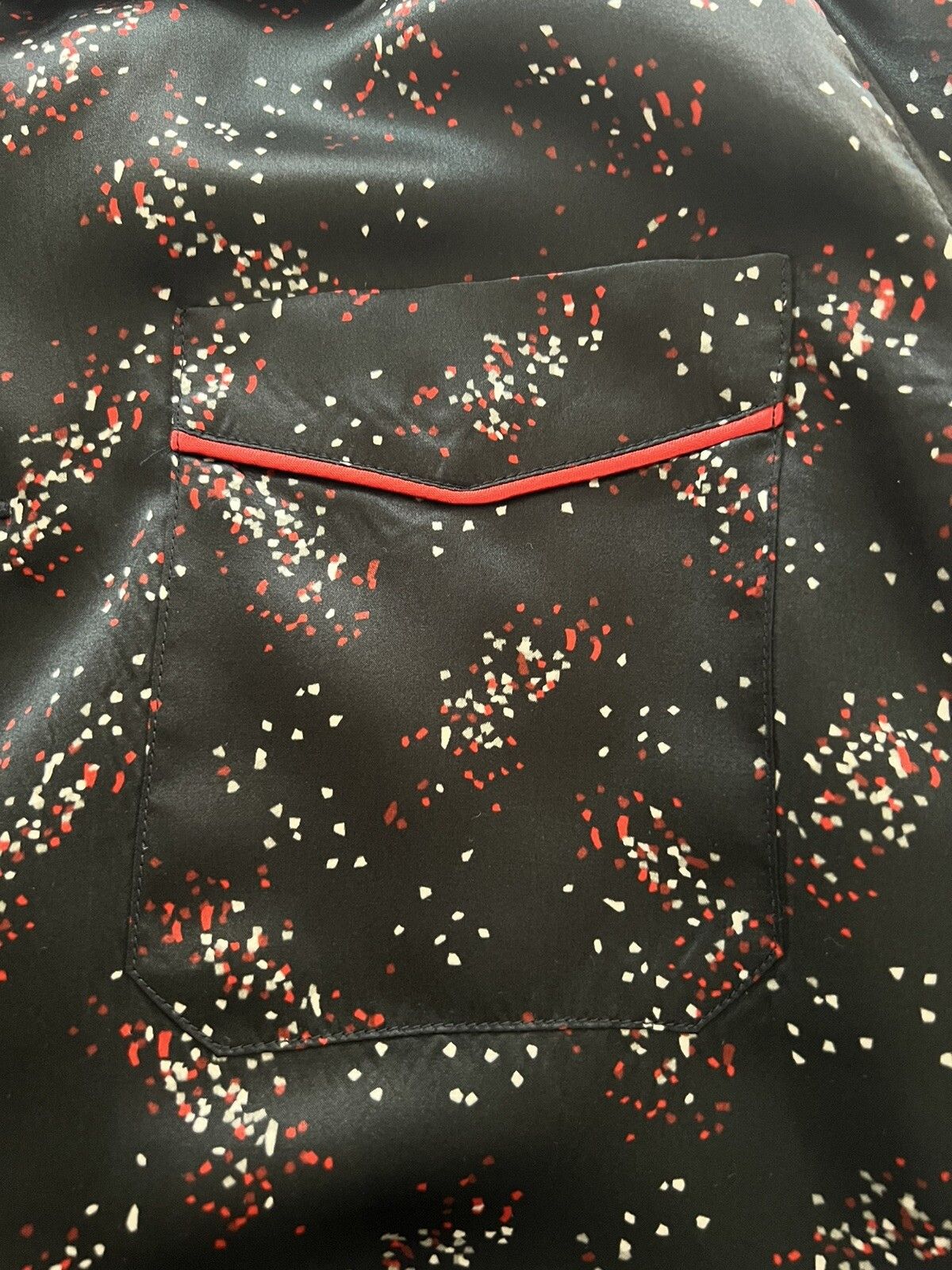 Bottega Veneta Men’s Black Pixel Pattern Pyjama Shirt Made in Italy Size US M / EU 48-50 / 2 - 4 Thumbnail