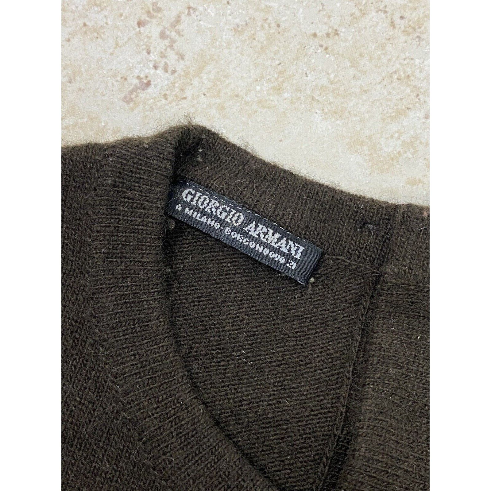 Giorgio Armani VTG Giorgio Armani A Milano 21 Brown Soft Sweater Sz 40 READ Size ONE SIZE - 7 Thumbnail