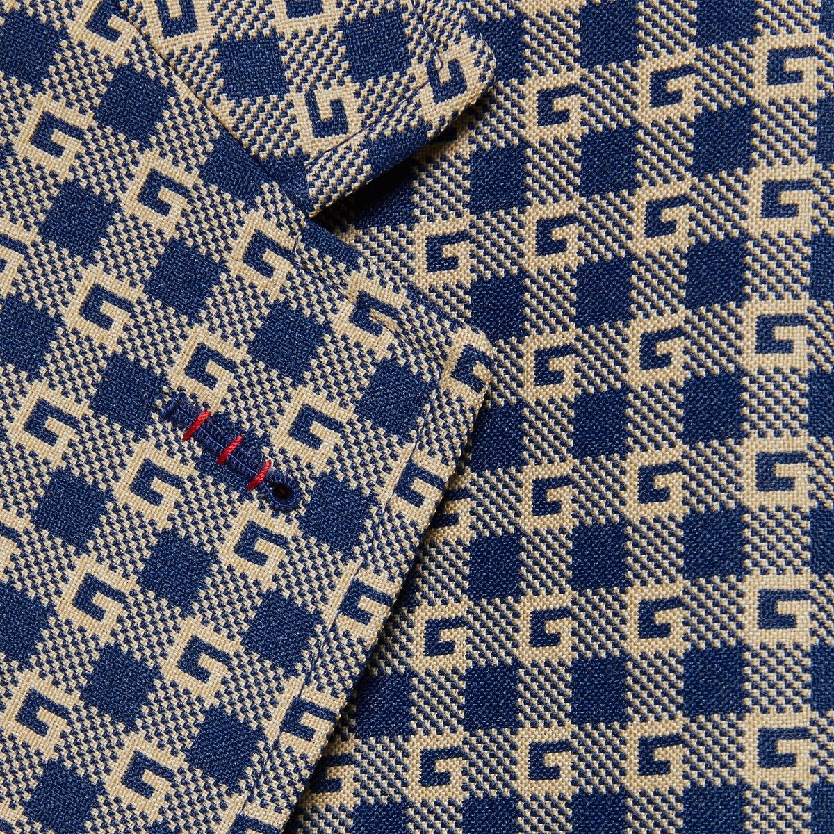 Gucci 50 L Gucci Square G Check Formal Jacket Short Sleeve Size 50L - 4 Thumbnail