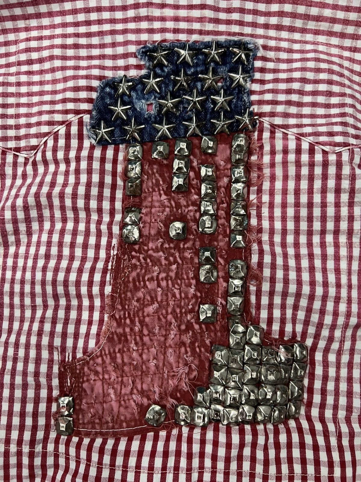 Kapital Kapital American Flag Motif Plaid Snap Shirt Size US L / EU 52-54 / 3 - 17 Thumbnail