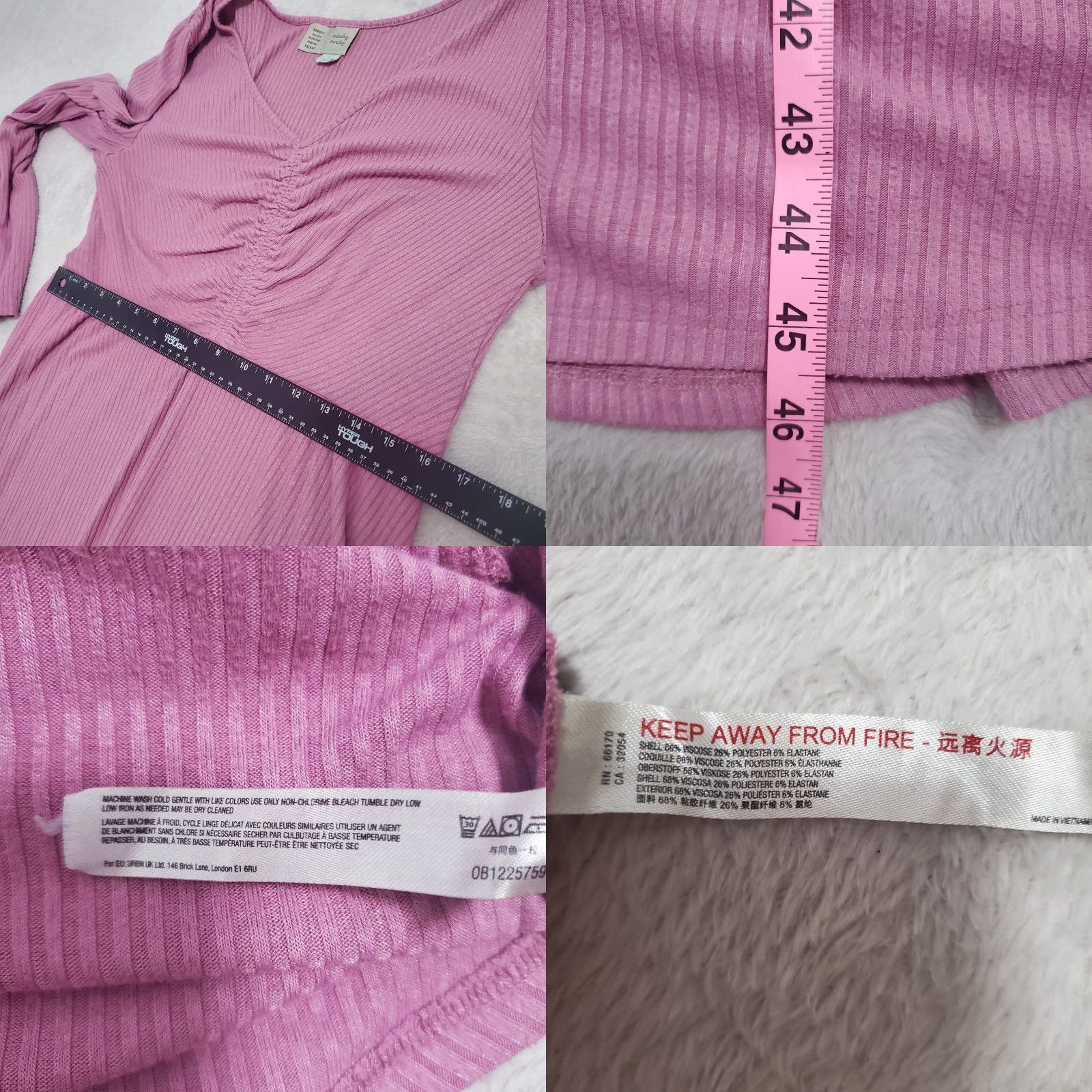 Anthropologie Anthropologie Saturday Sunday Dress Women XL Mauve Ruched Ribbed Stretchy Casual Size XL / US 12-14 / IT 48-50 - 8 Thumbnail
