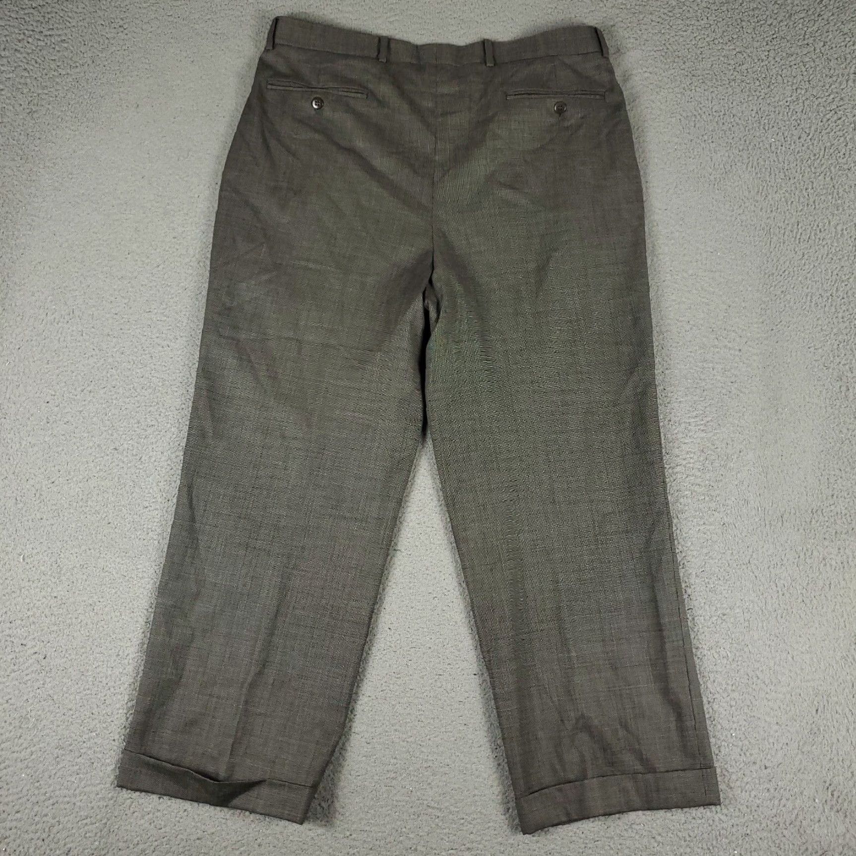Zanella Zanella Gray Wool Pleated Chino Pants 35x28 Regular Fit Mens Size US 35 - 7 Thumbnail
