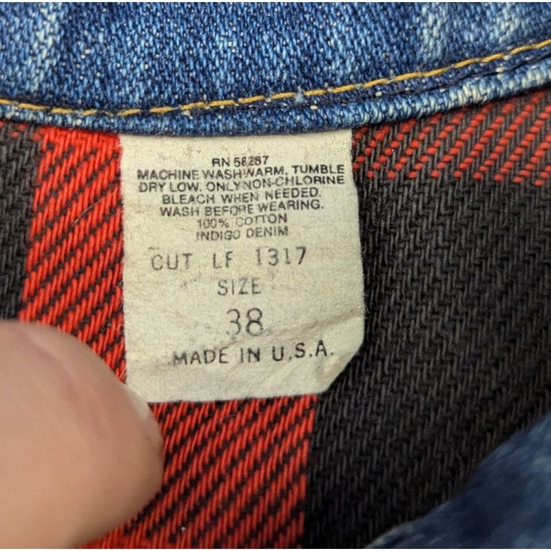 Pointer × TW Steel × Vintage Vintage Steel Made in the USA blanket lined denim jacket Size US S / EU 44-46 / 1 - 3 Thumbnail