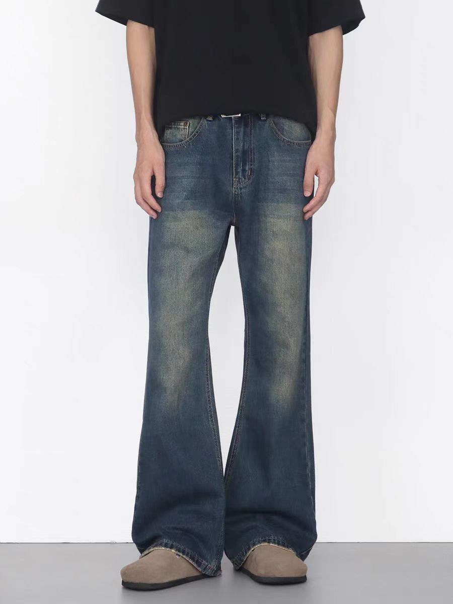 Japanese Brand × Jean Vintage washed micro flare straight leg jeans Size US 30 / EU 46 - 2 Thumbnail