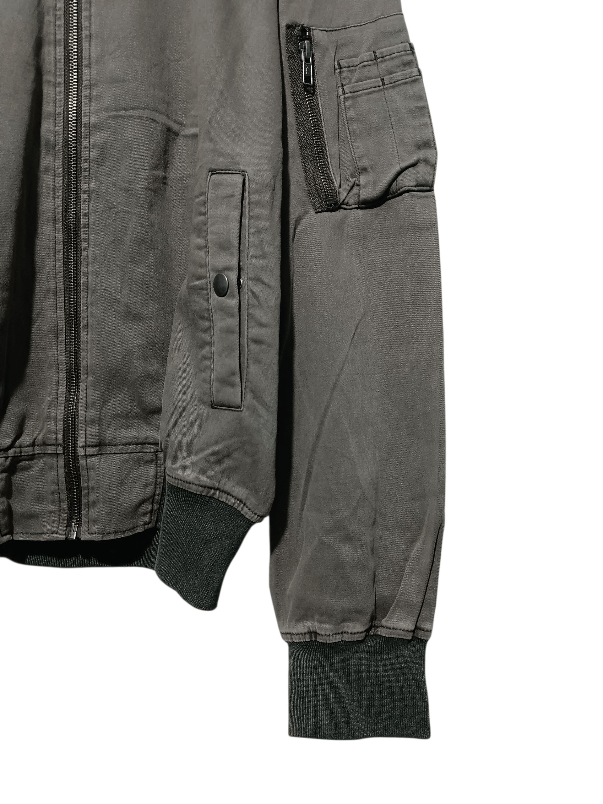 Japanese Brand Vintage Olive Cotton Bomber Detachable Hoodie Size US L / EU 52-54 / 3 - 2 Thumbnail