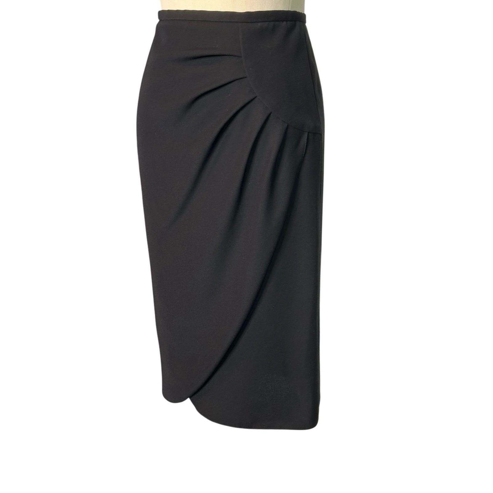 Armani Collezioni Armani Colezzioni black side ruched tulip skirt size 2 Size 28" / US 6 / IT 42 - 7 Thumbnail