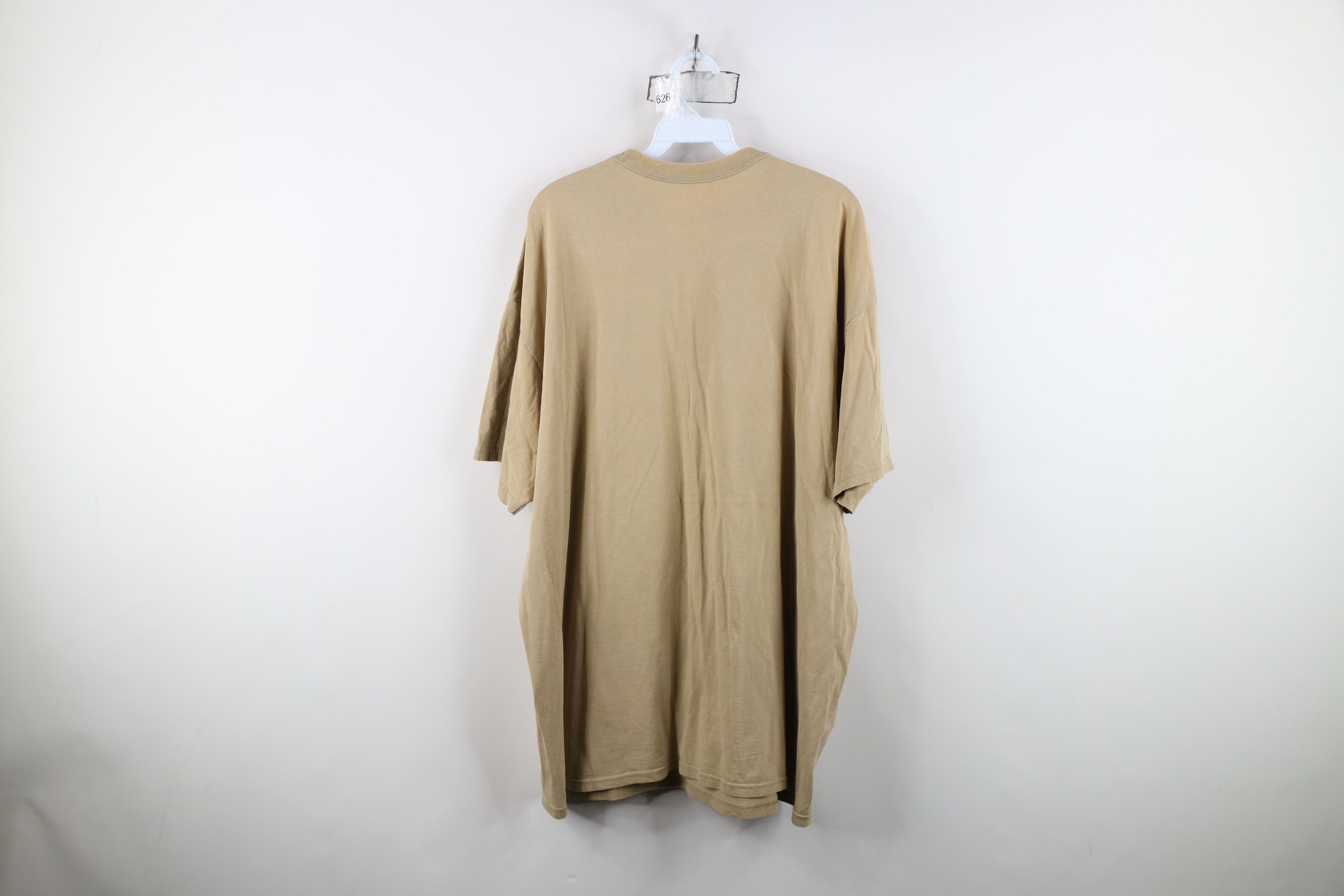 Nike Vintage Y2K Nike Travis Scott Mini Swoosh T-Shirt Sand Brown Size US XXL / EU 58 / 5 - 11 Thumbnail