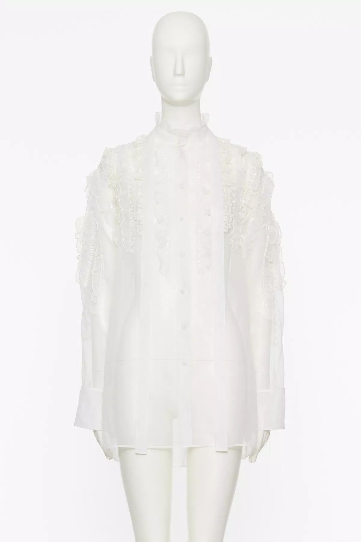 Valentino o1s1wg110925 Dress in White/Bianco Size L / US 10 / IT 46 - 1 Preview