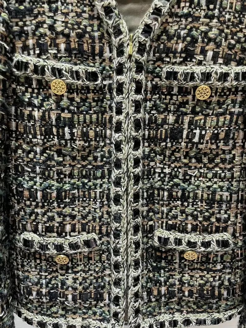 Chanel Chanel Roman detail tweed classic gold buckle four-pocket j Size XXS / US 00 / IT 34 - 3 Thumbnail