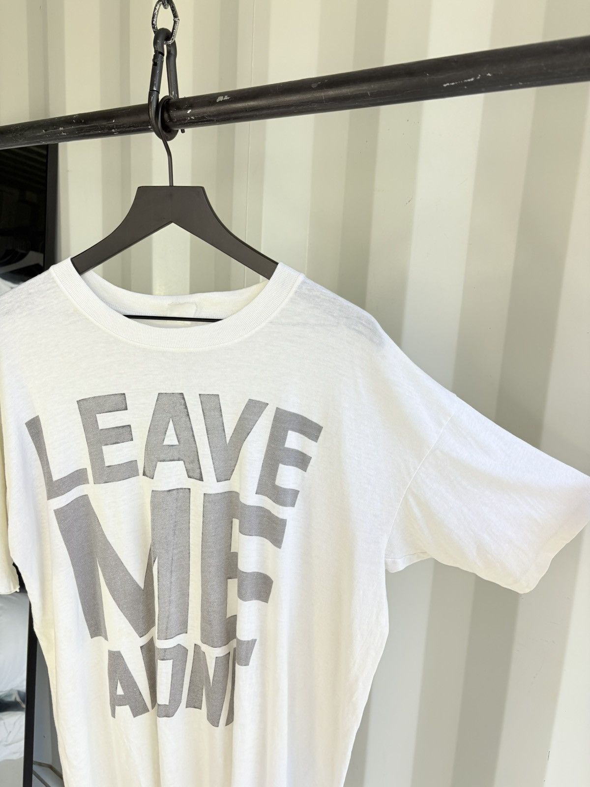 Vintage Vintage Leave Me Alone Shirt Faded Distressed Grunge Band Size US XL / EU 56 / 4 - 3 Thumbnail