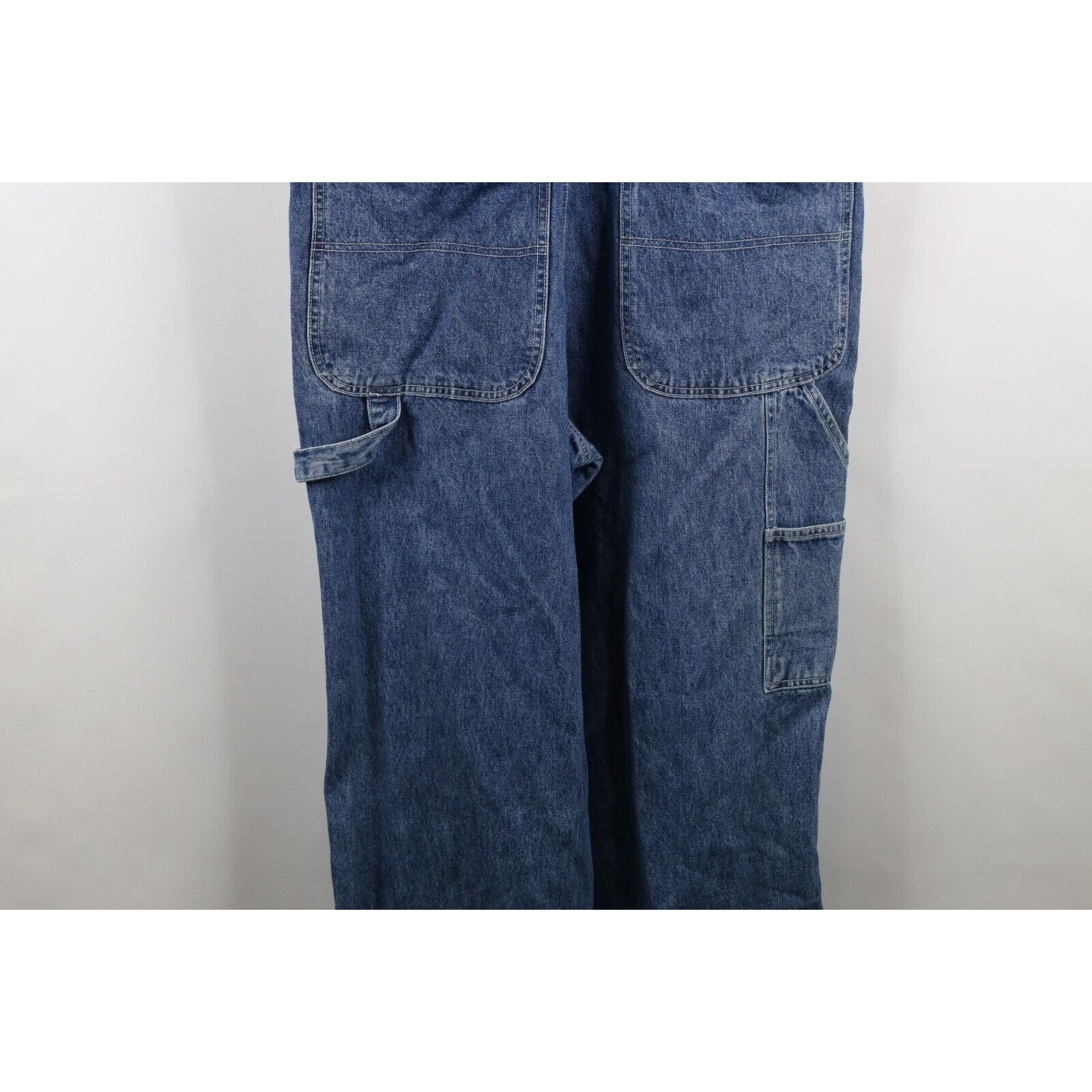 Calvin Klein × Vintage Vintage 90s Calvin Klein Faded Spell Out Wide Leg Overalls Size US 36 / EU 52 - 20 Thumbnail