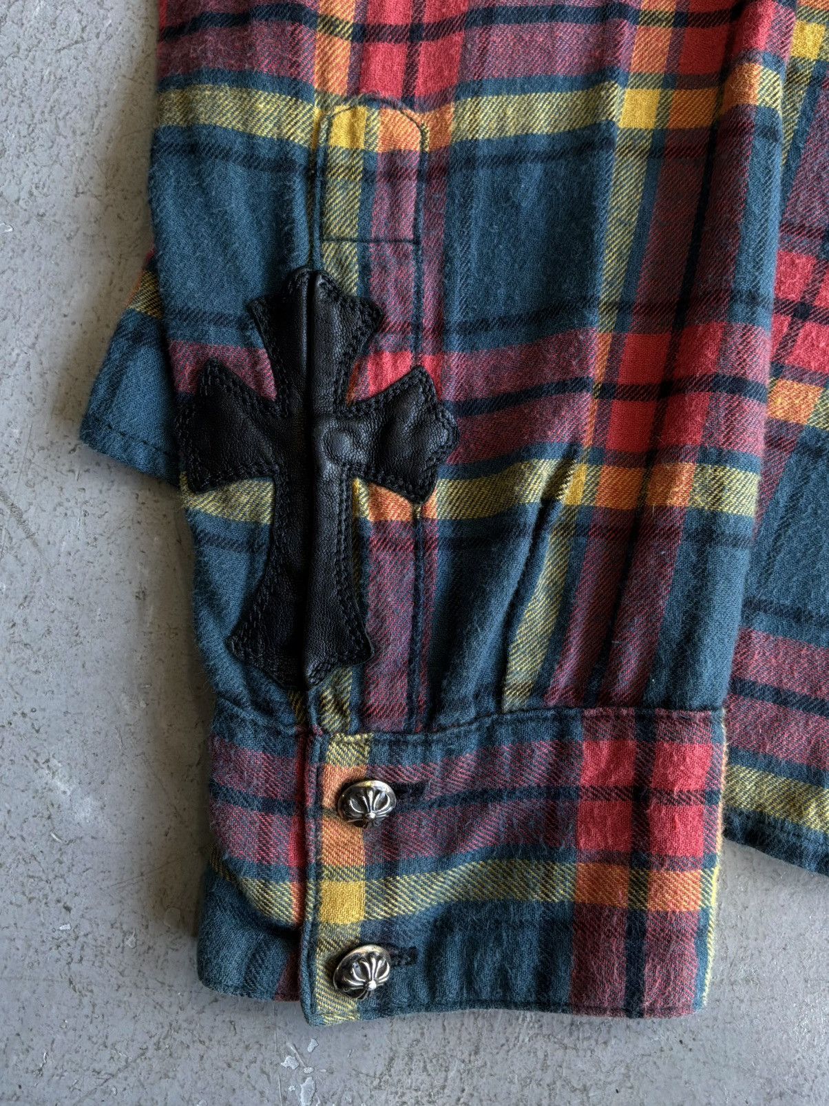 Chrome Hearts Chrome Hearts - Plaid Dual Cross Patch Flannel Size US M / EU 48-50 / 2 - 6 Thumbnail