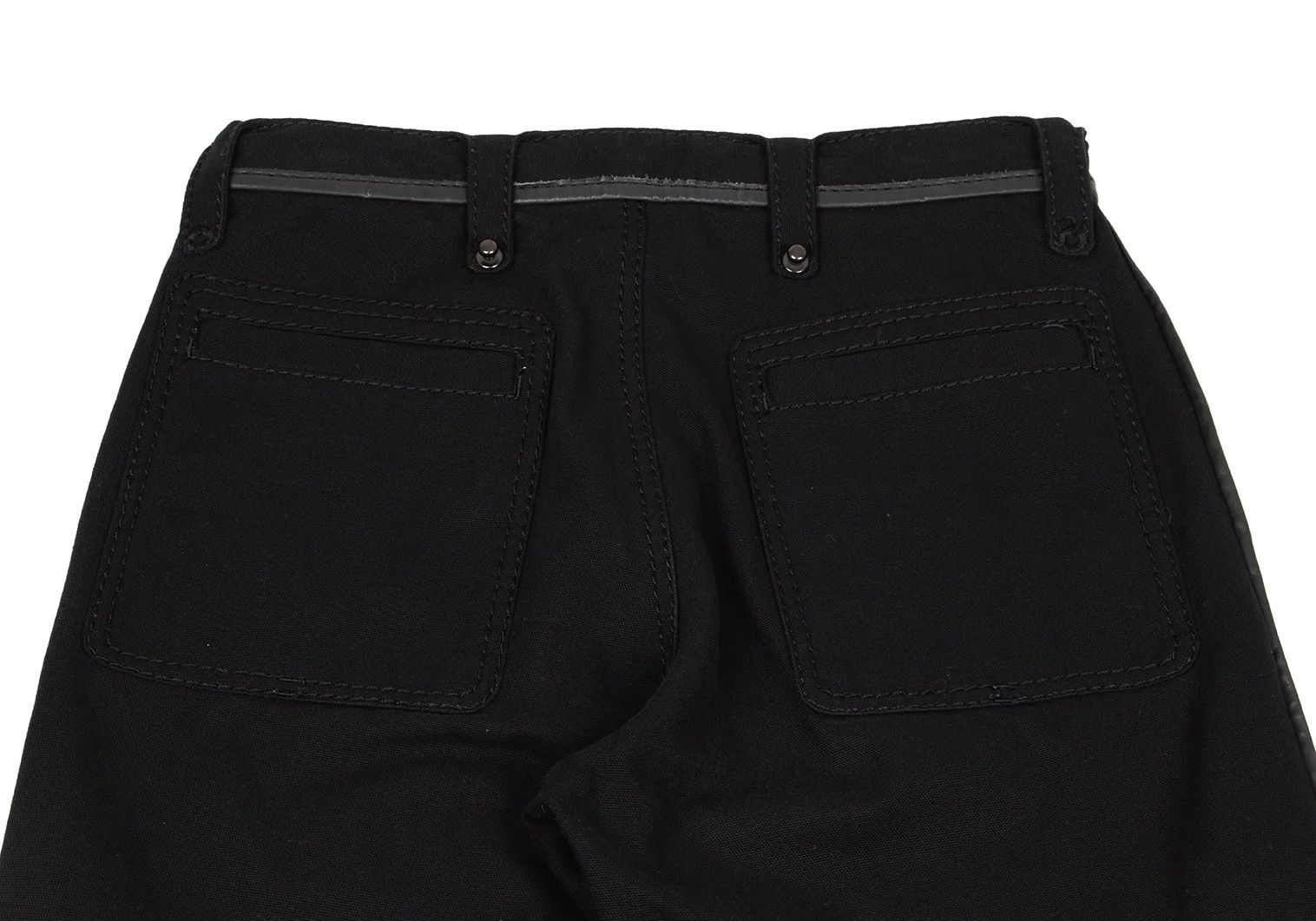 Issey Miyake Leather-Piped Canvas Pants in Black 2 Size US 32 / EU 48 - 14 Thumbnail