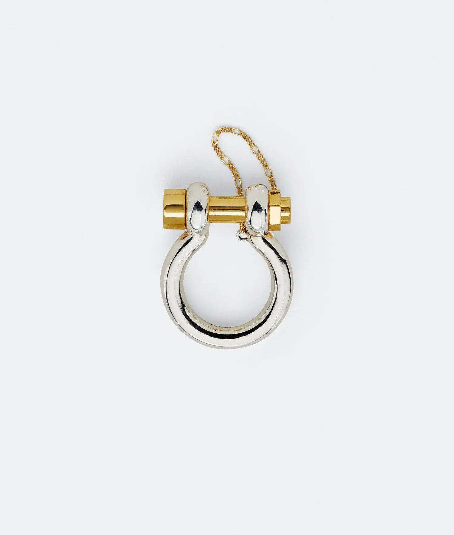 Bottega Veneta o1n1vont0425 Size: 21 / Bolt Ring in Silver/Gold Size ONE SIZE - 1 Thumbnail