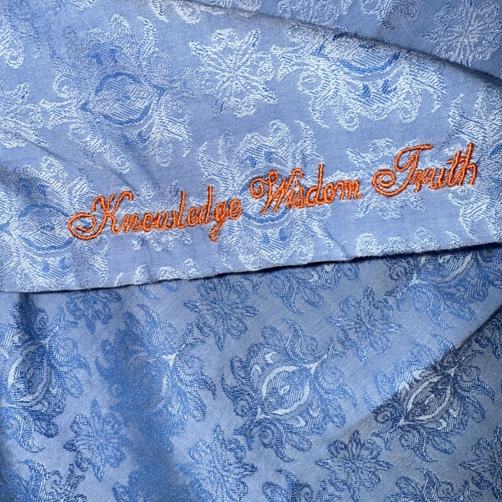 Robert Graham Robert Graham Shirt Men’s Large Light Blue Scroll Abstract Flip Cuffs Button Up Size US L / EU 52-54 / 3 - 6 Thumbnail
