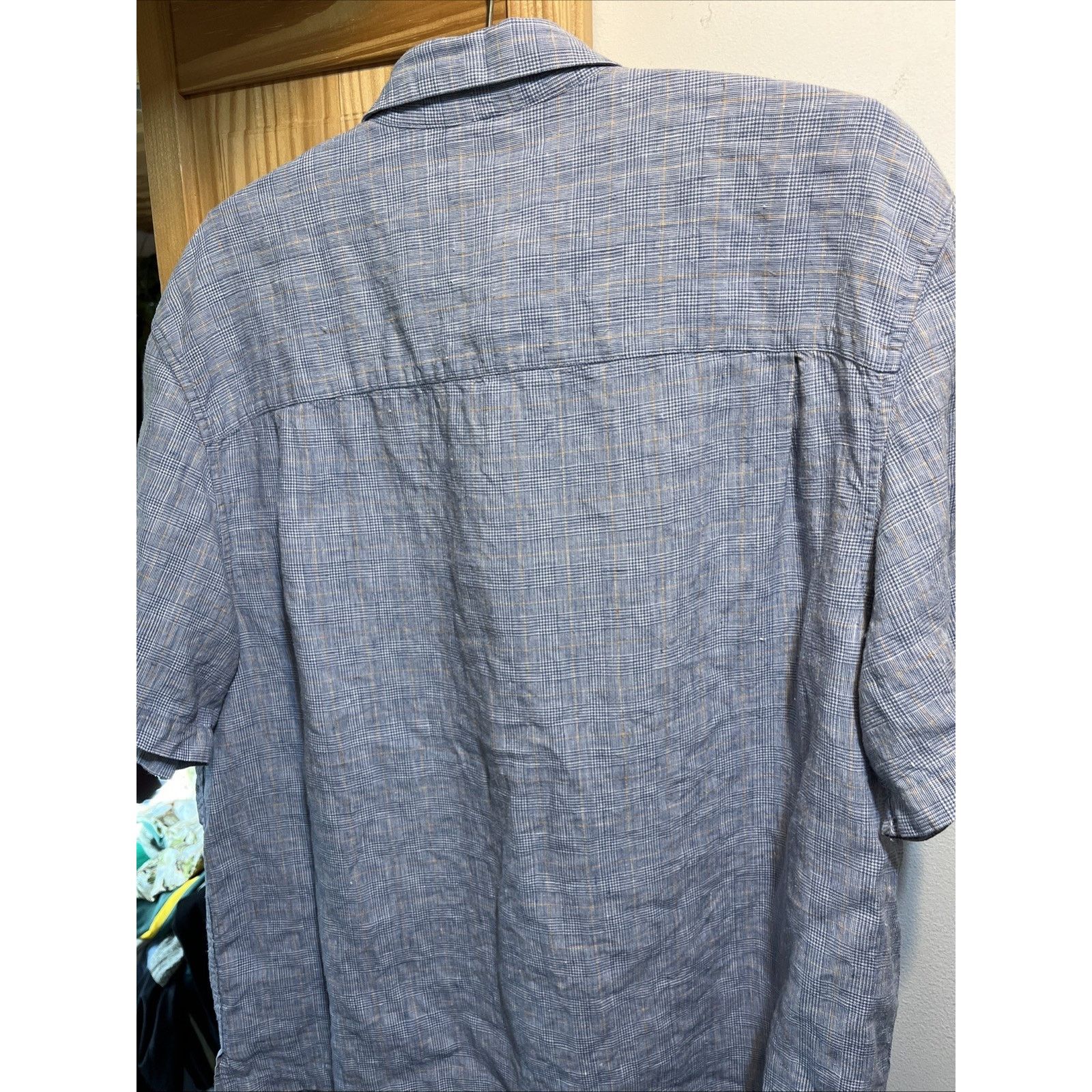 Other paradise collection men’s XL Linen SS Button Up Shirt Blue Size US XL / EU 56 / 4 - 7 Thumbnail